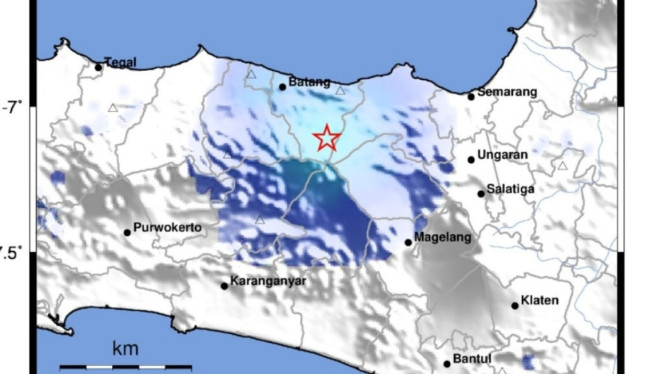 Gempa mengguncang Wonosobo Jawa Tengah.