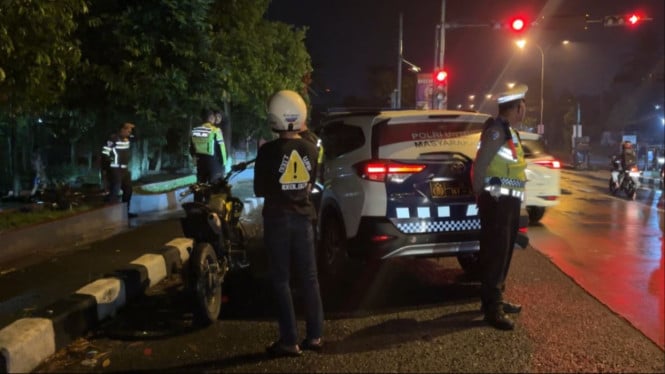 Polisi Amankan Pengandara Motor Dengan Knalpot Brong