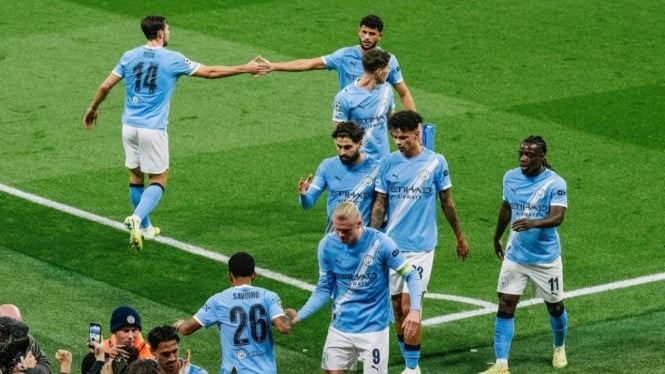Manchester City hajar Dortmund 4-1 di Liga Champions.