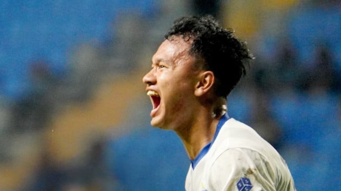 Doni Sormin luapkan kegembiraan setelah mencetak gol untuk PSIS.