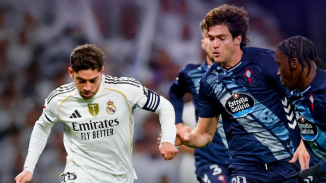 Laga Real Madrid melawan Celta Vigo di Liga Spanyol.