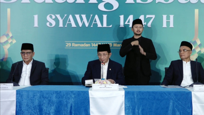 Menteri Agama menetapkan 1 Syawal 1447 H pada Sabtu 21 Maret 2026.