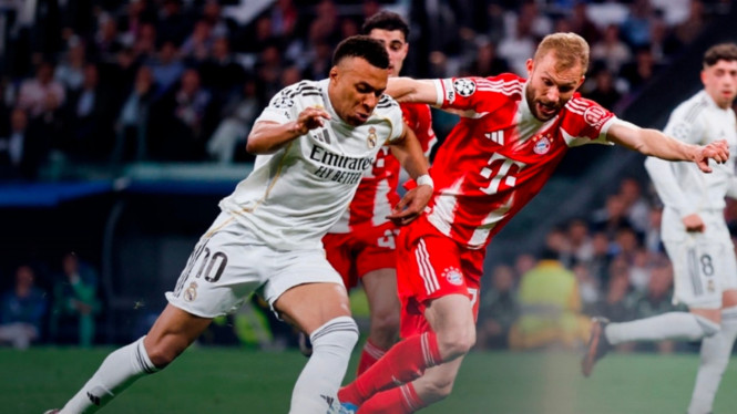 Laga Real Madrid melawan Bayern Munchen di Liga Champions.