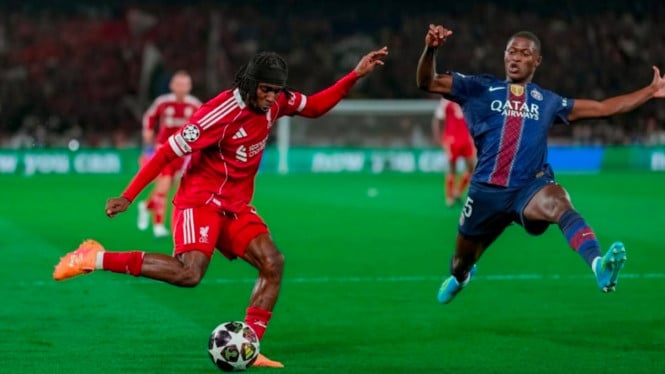 Laga PSG melawan Liverpool di Liga Champions.