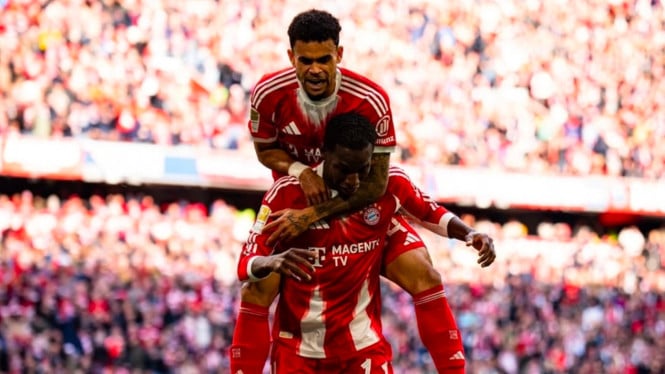 Pemain Bayern Munchen gol juara Bundesliga.
