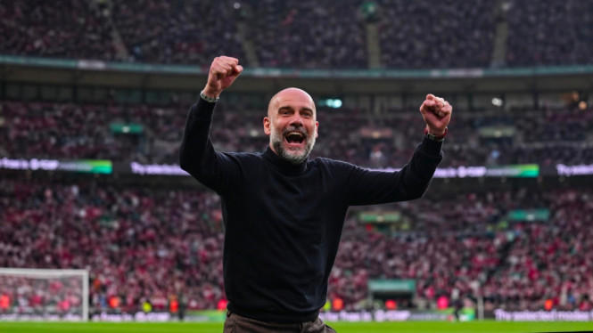 Pelatih Manchester City Pepet Guardiola.
