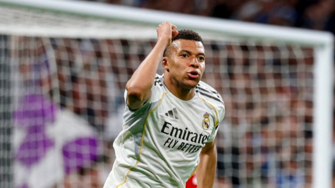 Striker Real Madrid Kylian Mbappe siaga penuh di babak krusial La Liga.