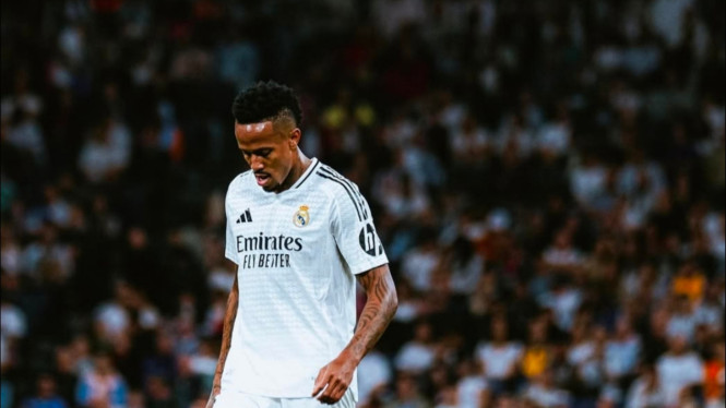 Pemain Real Madrid Eder Militao.