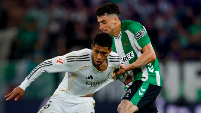 Laga Real Betis melawan Real Madrid tuntas dengan hasil imbang 1-1.