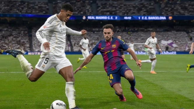 Laga El Clasico Real Madrid vs Barcelona.