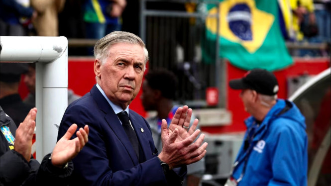 Pelatih Timnas Brasil Carlo Ancelotti.