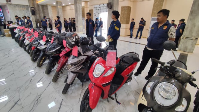 Polda Jateng mengamankan barang bukti tindak kejahatan.