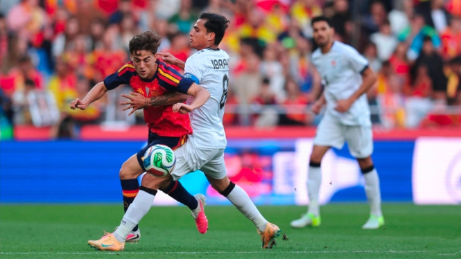 Irak tahan imbang Spanyol di laga pemanasan jelang Piala Dunia.