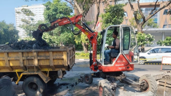Simpang Lima Semarang Menuju Bebas Genangan, Drainase Dibersihkan dan Ditata