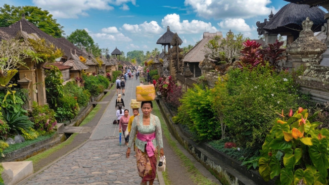 Suasana di Desa Penglipuran, Bali.