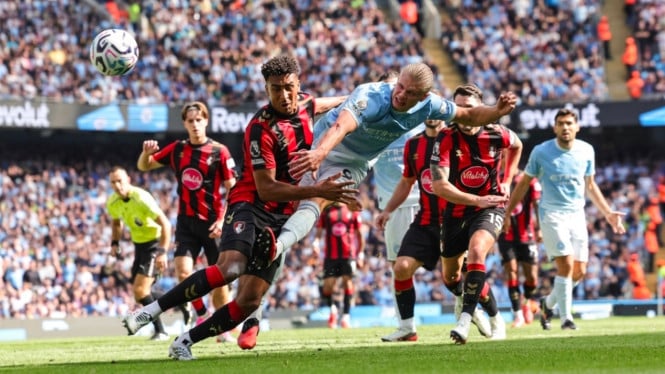 Laga Manchester City melawan Bournemouth di Liga Inggris Premier League.