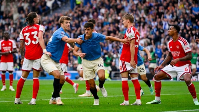 Arsenal kalah telak di kandang Brighton dengan skor 0-3.