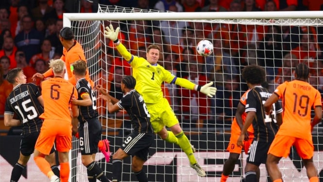 Belanda bermain imbang 1-1 melawan Jerman di akan Liga Negara UEFA.