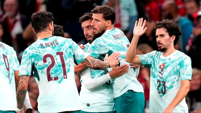 Portugal hajar Denmark 4-2 meski bermain tanpa Ronaldo.