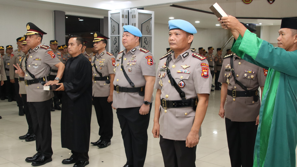 Polda Kalbar gelar serah terima jabatan empat pejabat utama