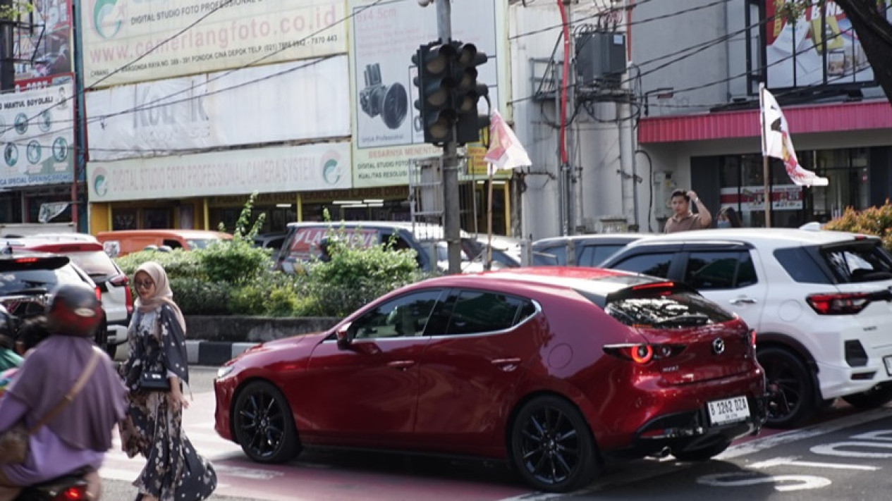 Lampu penyeberangan khusus pejalan kaki mati