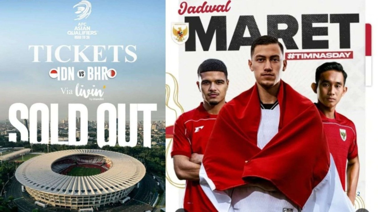 Tiket Timnas Indonesia vs Bahrain ludes dalam 12 jam!
