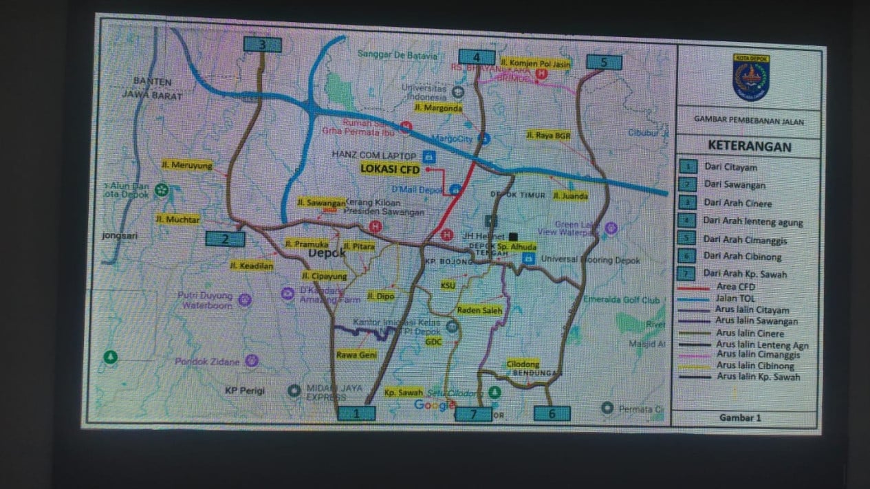 Rute car free day atau CFD Depok