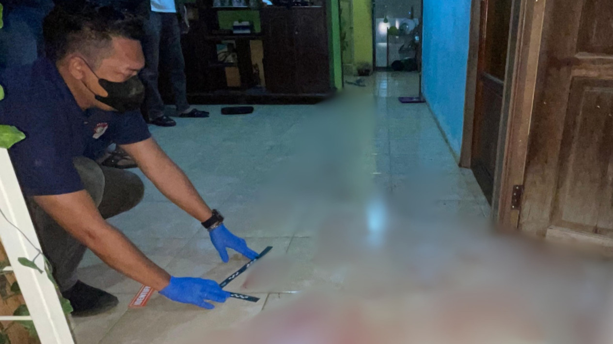 Tim Inafis Polres Kubu Raya melakukan identifikasi kasus pembunuhan