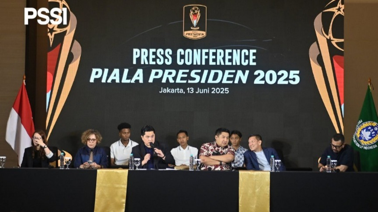 Konferensi Pers PSSI terkait Piala Presiden 2025.