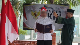 Napi teroris ikar sumpah setia NKRI di Lapas Cibinong