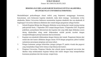 UI Larang Mahasiswanya ke Kampus Selama 4 Hari, Ini Alasannya