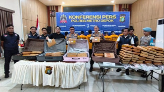 Terlacak Polisi, Tumpukan Ganja Dalam Koper Gagal Beredar di Depok: 156 Ribu Nyawa Terselamatkan