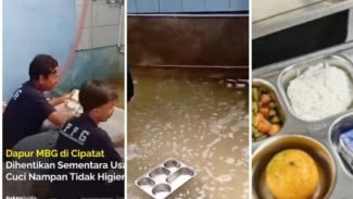 Viral Petugas Nyuci Tempat Makan Pakai Air Kotor, Netizen: Air Mengalir Saja Tidak Cukup Bos?
