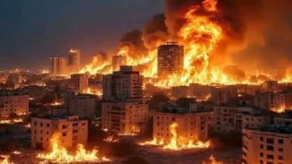 VIDEO: Betapa Ngerinya Rudal Hipersonik Iran! Dalam Sekejap Mata Langit Haifa 