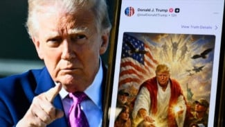 Lagi, Unggahan Donald Trump Menyerupai Yesus Bikin Geger, Saya Memang Mengunggahnya?