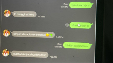 Vulgar ena ena Chat Terlarang Sesama Dokter Koas: Sayang dimana ...