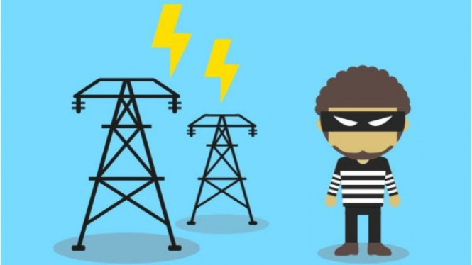 Ilustrasi pencurian listrik