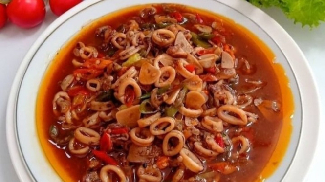 Resep cumi saos padang