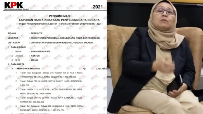 Eks Rektor UPN Veteran Jakarta Prof Erna Hernawati