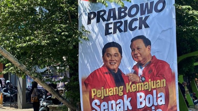 Spanduk Prabowo Erick