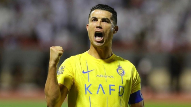 Potret selebrasi Ronaldo usai mencetak gol
