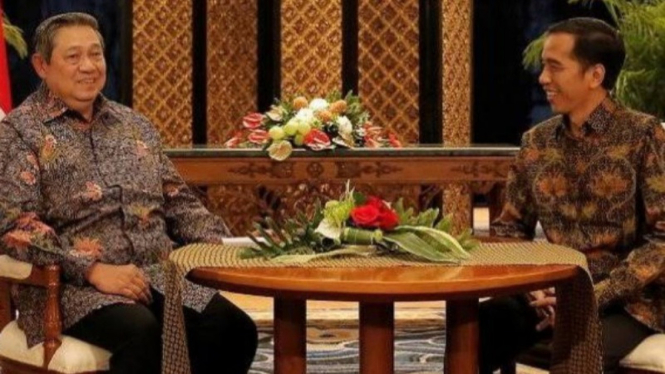 Potret ilustrasi pertemuan Presiden Jokowi dan SBY
