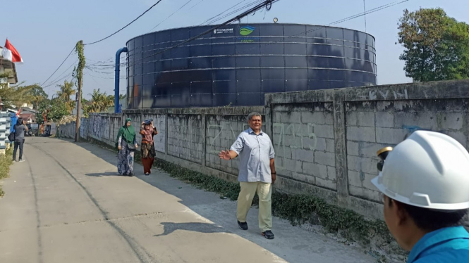 Penampakan water tank PDAM Depok