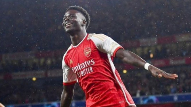 Potret Bukayo Saka yang absen di timnas Inggris