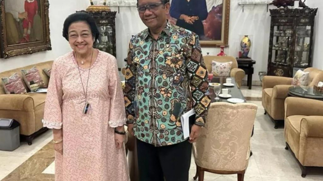 Heboh cawapres Ganjar, Ketum PDIP Megawati Soekarnoputri dan Mahfud MD