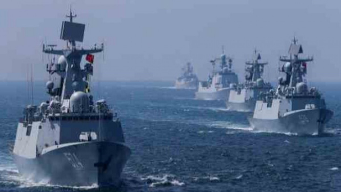 Ilustrasi kapal perang China ke Israel