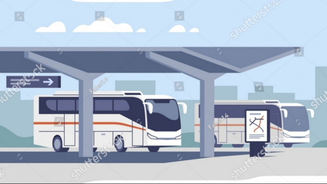 Ilustrasi terminal bus