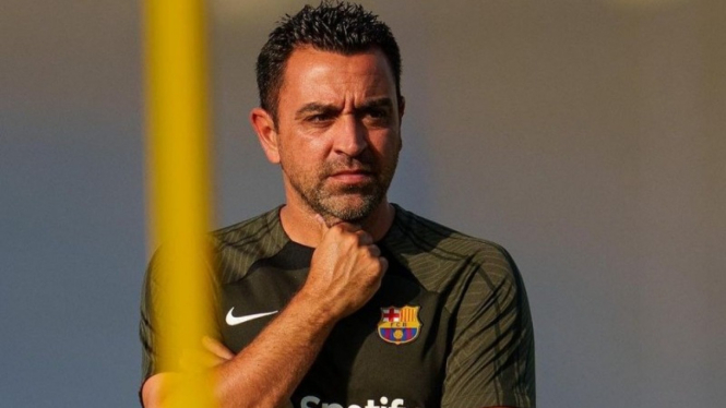 Potret pelatih Barcelona Xavi Hernandez