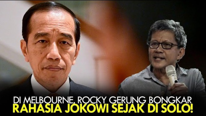 Rocky Gerung kuliti Jokowi