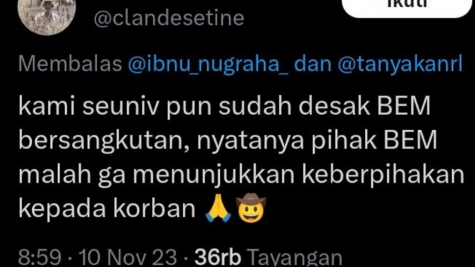 Suara korban pelecehan terbungkam